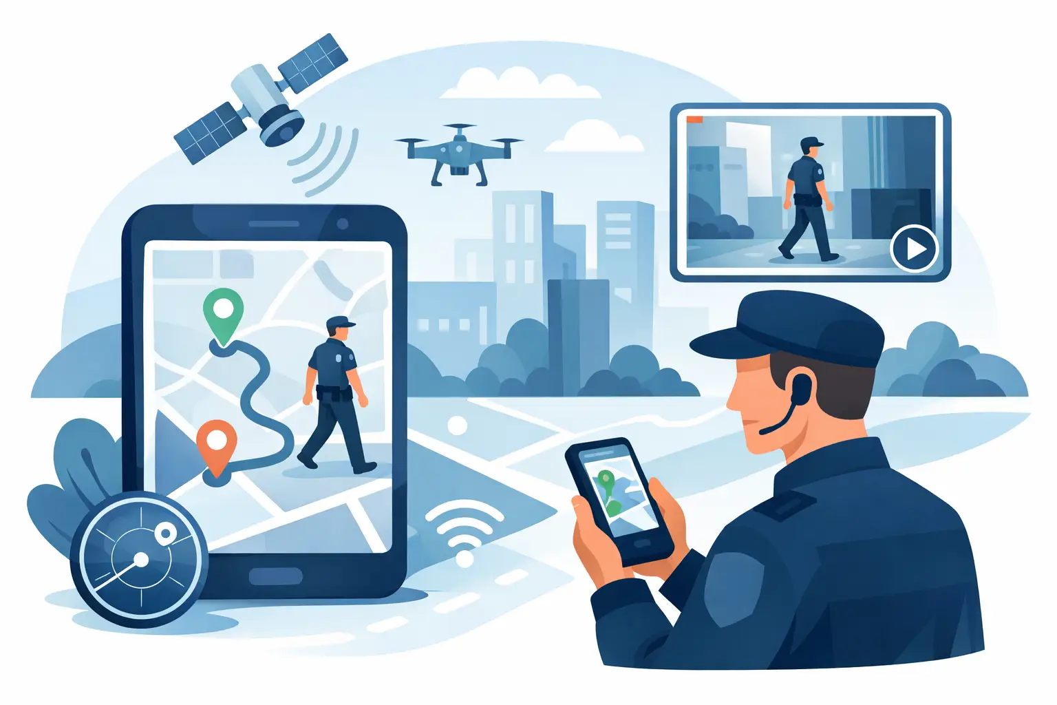 GPS Guard Tracking for Live Patrol Control